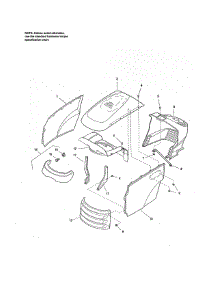 Hood / Grille / Dash parts for Craftsman Front-Engine Lawn Tractor 107250060 from AppliancePartsPros.com