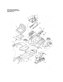 Seat & Deck - Evap Compliant parts for Craftsman Front-Engine Lawn Tractor 107250060 from AppliancePartsPros.com