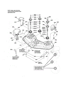 52" Deck - Housing / Arbors / Blades parts for Craftsman Front-Engine Lawn Tractor 107250060 from AppliancePartsPros.com
