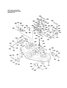 52" Deck - Height Adjust parts for Craftsman Front-Engine Lawn Tractor 107250060 from AppliancePartsPros.com