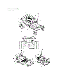 Decals parts for Craftsman Rear-Engine Riding Mower 107277720 from AppliancePartsPros.com