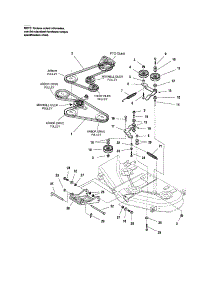 Mower Deck-Clutch / Support parts for Craftsman Rear-Engine Riding Mower 107277740 from AppliancePartsPros.com