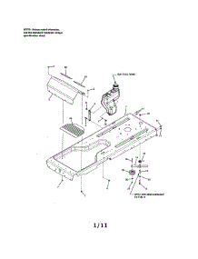 Frame parts for Craftsman Rear-Engine Riding Mower 107280060 from AppliancePartsPros.com