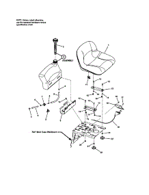Fuel Tank & Seat parts for Craftsman Rear-Engine Riding Mower 107280340 from AppliancePartsPros.com