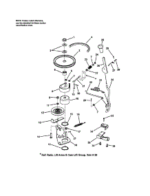 Belt / Blade Brake / Interlock parts for Craftsman Rear-Engine Riding Mower 107280340 from AppliancePartsPros.com
