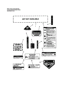 Decals parts for Craftsman Rear-Engine Riding Mower 107280340 from AppliancePartsPros.com