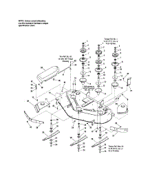 50" Mower Deck-Housing / Arbor parts for Craftsman Rear-Engine Riding Mower 10728791 from AppliancePartsPros.com