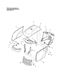 Hood / Grille / Dash parts for Craftsman Front-Engine Lawn Tractor 107289850 from AppliancePartsPros.com