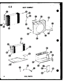 Coil Parts (13-3Mw / P54974-21R) parts for Amana Room Air Conditioner 109-2HW/P54975-77R from AppliancePartsPros.com