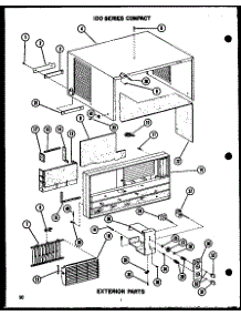 Exterior Parts (109-2J / P54390-97R) parts for Amana Room Air Conditioner 109-3N/P54975-2R from AppliancePartsPros.com
