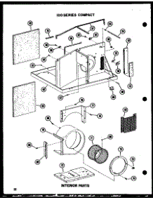 Interior Parts (109-2J / P54390-97R) parts for Amana Room Air Conditioner 109-3N/P54975-2R from AppliancePartsPros.com