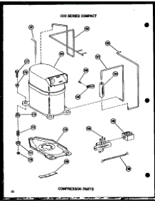 Compressor Parts (109-2J / P54390-97R) parts for Amana Room Air Conditioner 109-3N/P54975-2R from AppliancePartsPros.com
