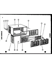 Exterior Parts (12-3Jh / P54390-77R) (12-3Jh / P54390-92R) parts for Amana Room Air Conditioner 109-5JH/P54390-82R from AppliancePartsPros.com