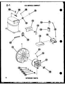 Interior Parts (109-5J / P54336-68R) (109-5Jh / P54336-65R) parts for Amana Room Air Conditioner 109W-3W/P54975-81R from AppliancePartsPros.com