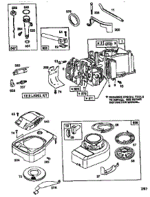 Cylinder Assembly And Rewind Starter parts for Briggs & Stratton Lawn & Garden Engine 10A902-233-01 from AppliancePartsPros.com