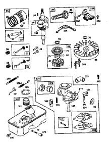 Carburetor And Flywheel Assembly parts for Briggs & Stratton Lawn & Garden Engine 10A902-233-01 from AppliancePartsPros.com