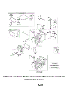Cylinder Assembly parts for Briggs & Stratton Lawn & Garden Engine 10D900 (0100-251) from AppliancePartsPros.com