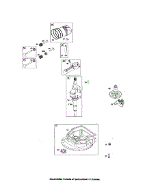 Crankshaft / Sump / Camshaft parts for Briggs & Stratton Lawn & Garden Engine 10M900 (0005-0712) from AppliancePartsPros.com