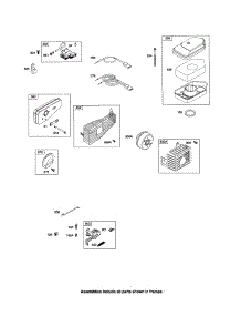 Muffler / Air Cleaner parts for Briggs & Stratton Lawn & Garden Engine 10M900 (0005-0712) from AppliancePartsPros.com