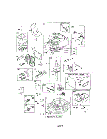 Cylinder / Crankshaft / Sump parts for Briggs & Stratton Lawn & Garden Engine 10T802-3708-EA from AppliancePartsPros.com