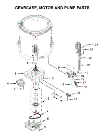 Gearcase, Motor And Pump Parts parts for Kenmore Washer 110.21112020 (11021112020, 110 21112020) from AppliancePartsPros.com