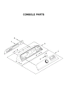 Console Parts parts for Kenmore Washer 110.21652020 (11021652020, 110 21652020) from AppliancePartsPros.com