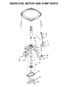 Gearcase, Motor And Pump Parts parts for Kenmore Washer 110.22352512 (11022352512, 110 22352512) from AppliancePartsPros.com