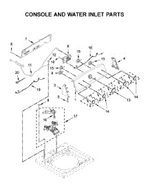 Console And Water Inlet Parts parts for Kenmore Washer 110.25132412 (11025132412, 110 25132412) from AppliancePartsPros.com