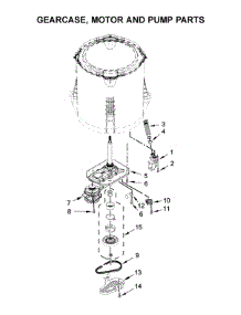 Gearcase, Motor And Pump Parts parts for Kenmore Washer 110.27022711 (11027022711, 110 27022711) from AppliancePartsPros.com