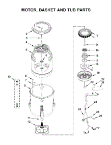 Motor, Basket And Tub Parts parts for Kenmore Washer 110.28132414 (11028132414, 110 28132414) from AppliancePartsPros.com