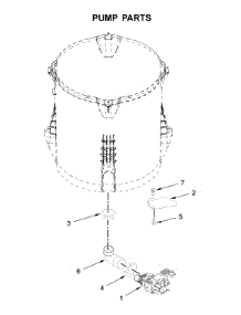 Pump Parts parts for Kenmore Washer 110.28133414 (11028133414, 110 28133414) from AppliancePartsPros.com