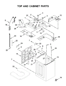 Top And Cabinet Parts parts for Kenmore Washer 110.31643020 (11031643020, 110 31643020) from AppliancePartsPros.com