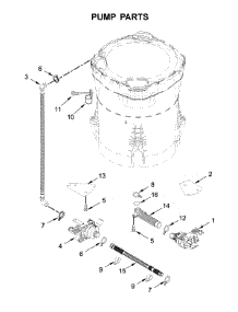 Pump Parts parts for Kenmore Washer 110.31643020 (11031643020, 110 31643020) from AppliancePartsPros.com