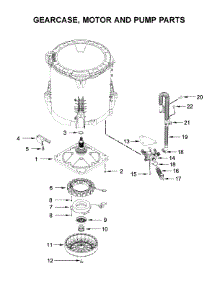 Gearcase, Motor And Pump Parts parts for Kenmore Washer 110.31652020 (11031652020, 110 31652020) from AppliancePartsPros.com