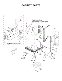 Cabinet Parts parts for Kenmore Washer 110.44432810 (11044432810, 110 44432810) from AppliancePartsPros.com