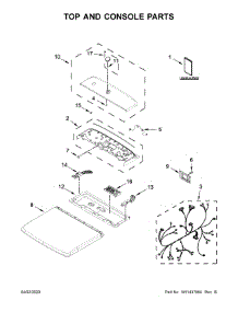 Top And Console Parts parts for Kenmore Dryer 110.61633612 (11061633612, 110 61633612) from AppliancePartsPros.com