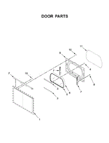 Door Parts parts for Kenmore Dryer 110.61652021 (11061652021, 110 61652021) from AppliancePartsPros.com