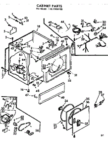 Cabinet Parts parts for Sears Dryer 11077404100 from AppliancePartsPros.com
