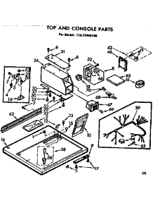 Top And Console Parts parts for Sears Dryer 11077404100 from AppliancePartsPros.com