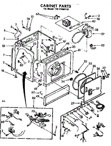 Cabinet Parts parts for Sears Dryer 11077404110 from AppliancePartsPros.com