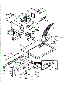 Top And Console Parts parts for Sears Dryer 11077408120 from AppliancePartsPros.com