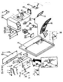 Top And Console Parts parts for Sears Dryer 11077408130 from AppliancePartsPros.com