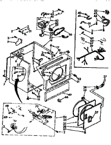 Cabinet Parts parts for Sears Dryer 11077409100 from AppliancePartsPros.com