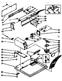 Top And Console parts for Sears Dryer 11077409430 from AppliancePartsPros.com