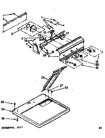 Top And Console Assembly parts for Sears Dryer 11077432400 from AppliancePartsPros.com
