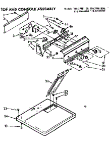 Top And Console Assembly parts for Sears Dryer 11077461200 from AppliancePartsPros.com