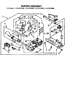 Burner Assembly parts for Sears Dryer 11077470600 from AppliancePartsPros.com