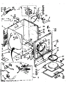 Cabinet Parts parts for Sears Dryer 11077483620 from AppliancePartsPros.com