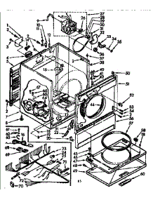 Cabinet Assembly parts for Sears Dryer 11077490610 from AppliancePartsPros.com