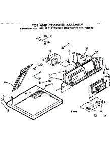 Top And Console Asm parts for Sears Dryer 11077562200 from AppliancePartsPros.com